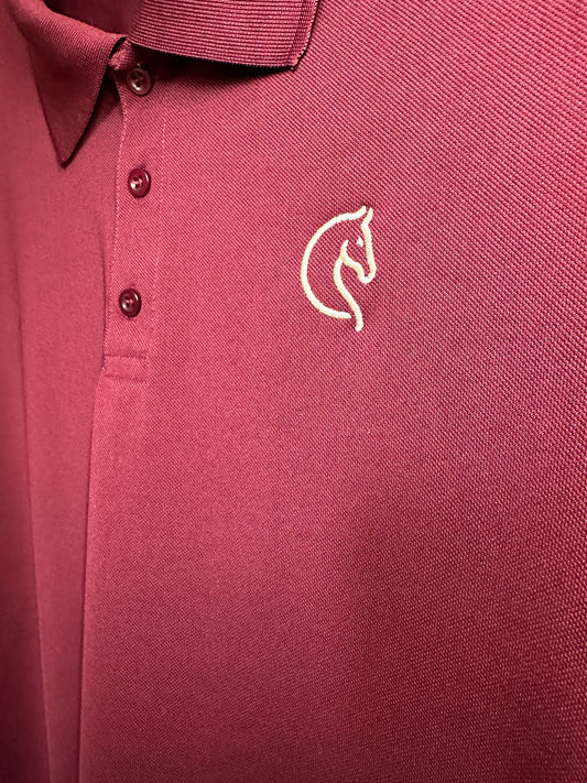 Playera Polo Burgundy - vista lateral | Equinomex