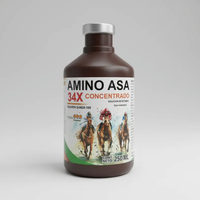 Aminoasa 34X -  Antianémico, Energético, Multivitamínico, Rehidratante.