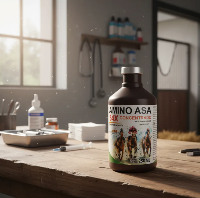 Aminoasa 34X -  Antianémico, Energético, Multivitamínico, Rehidratante.