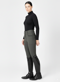 Breeches Mujer Verde Militar | Pantalón Ecuestre con Tecnología High-Rise